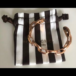 Henri Bendel chain cuff bracelet rose gold